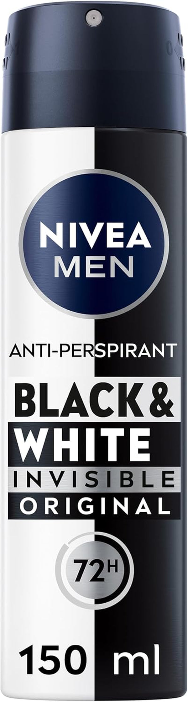 Black & White Original Anti-Perspirant (150 Ml), 72Hr Anti-Sweat Deodorant for Men, No Stains on Black and White Clothes