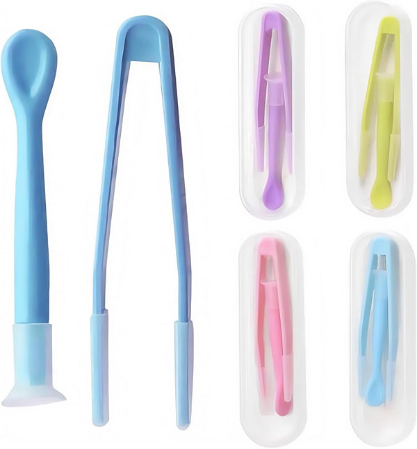 4 Pcs Contact Lens Remover and Inserter Tool for Soft Lenses, Portable Contact Lens Remover Tools with Tweezers & Suction Stick, Storage Case Included - Ideal for Travel and Daily Use