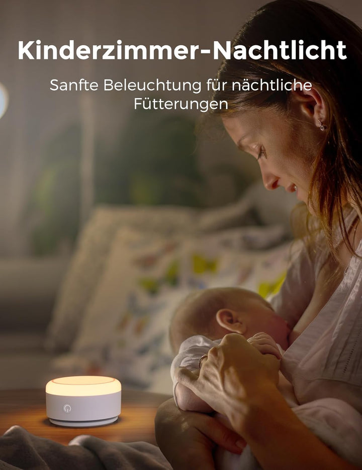 Sound Machine for Baby-20 Soothing Sounds & Touch Warm Light Portable White Noise for Kids & Adults for Sleeping Timer and Memory | Ideal Travel Companion & Nursery Must-Have & Outing