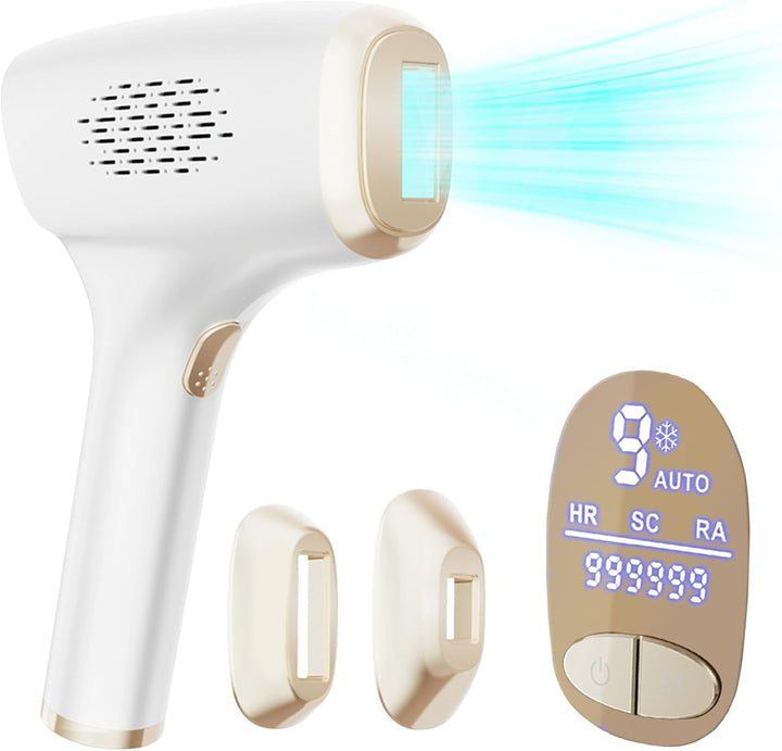 IPL Laser Hair Removal Device with HR/SC/RA 3-In-1 Function, Faster, Salon Quality Result, at Home IPL Laser Hair Remover Machine for Women and Men, Face, Bikini Line, Body, Leg, Armpit, 9 Level
