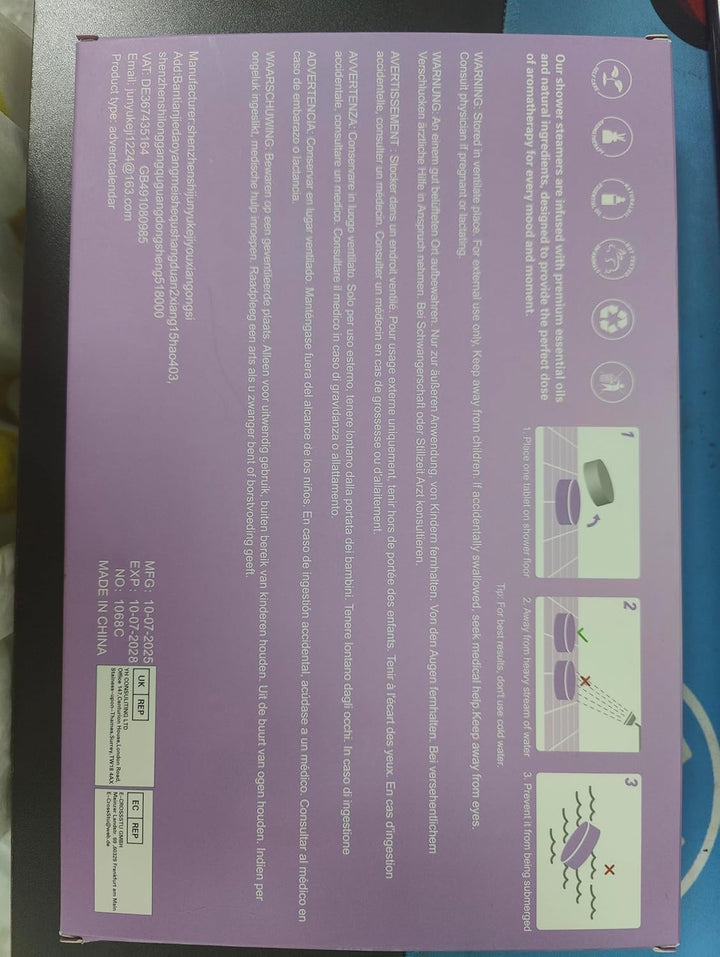 Shower Steamers Advent Calendar 2025 for Adult Kids Bath Bombs Aromatherapy Advent Calendars for Women Men Girls Boys