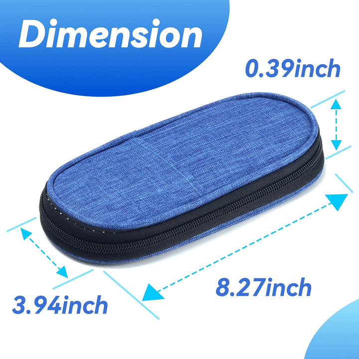 Insulin Cooler Travel Case, Portable Medication Diabetic Cooler Organizer Bag Insulin Carry Case with 2 Ice Packs for Travel Daily Life (Blue)