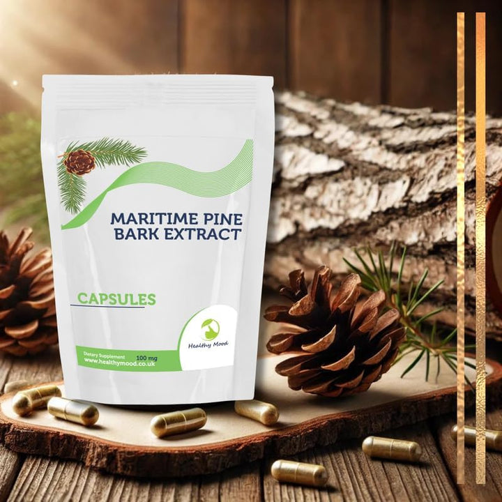 Maritime Pine Bark 100Mg 250 Veg Capsules – Antioxidant Supplement for Circulation, Skin Health, and Immune Support