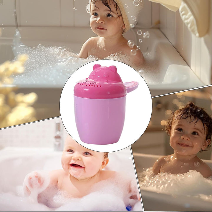 Baby Bath Cup | Toddler Rinse Cup,Cartoon Bucket Pourer Safety for Shampoo Shower Kids Bathtub Hair Washing Bathing Time Bathroom Daily
