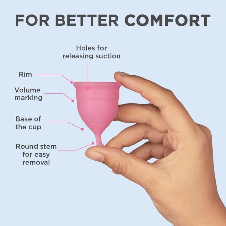 Menstrual Cups - Size a | Medium - 18 Years & Above(Have Not Given Birth Vaginally) - Leak-Proof - Safety of 100% Medical Grade Silicone - Storage Pouch Included - Menstrual Cup - Period Cup