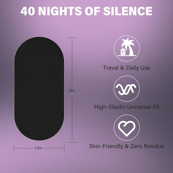 40 PCS Mouth Tape for Sleeping - anti Snoring Strips, Hypoallergenic & Breathable Mouth Strip for Men & Women, Nighttime Mouth Breathing Aid, Comfortable Sleep Tape with Gentle Adhesion