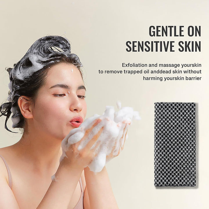 1 Pcs Japanese Exfoliating Shower Towel - Antibacterial, Multi - Use for Scrubbing, Lathering and Dead Skin Removal, Ideal for Sensitive Skin Adults