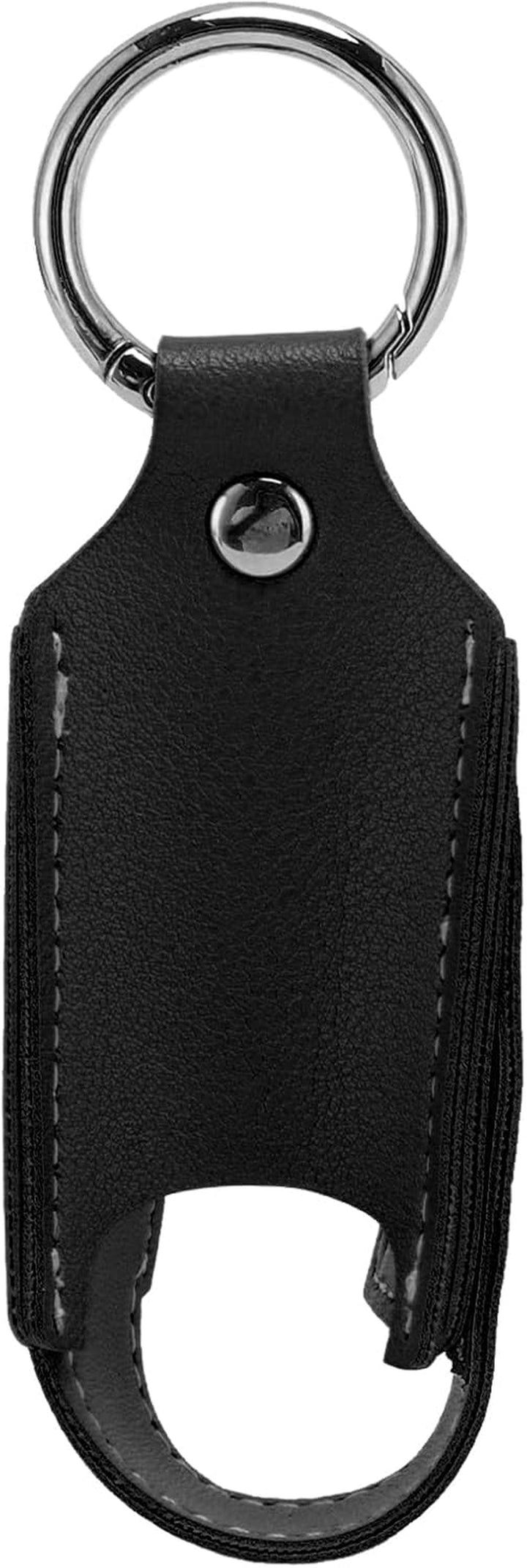 2Pcs PU Leather Asthma Inhaler Holder,Portable Asthma Inhaler Holder Case with Clip,For Home Work or Travel (Black)