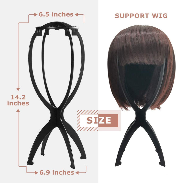 Short Wig Stand, Wig Head for Short Hair, Display Stands, 2 Pack