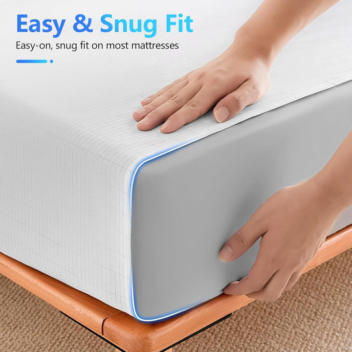 Grounding Bed Sheet, Grounding Mat Earthing UK with 10% Silver Fiber & 90% Organic Cotton for Improved Sleep Natural Wellness and Healthy Earth Energy Mat (68×132Cm)