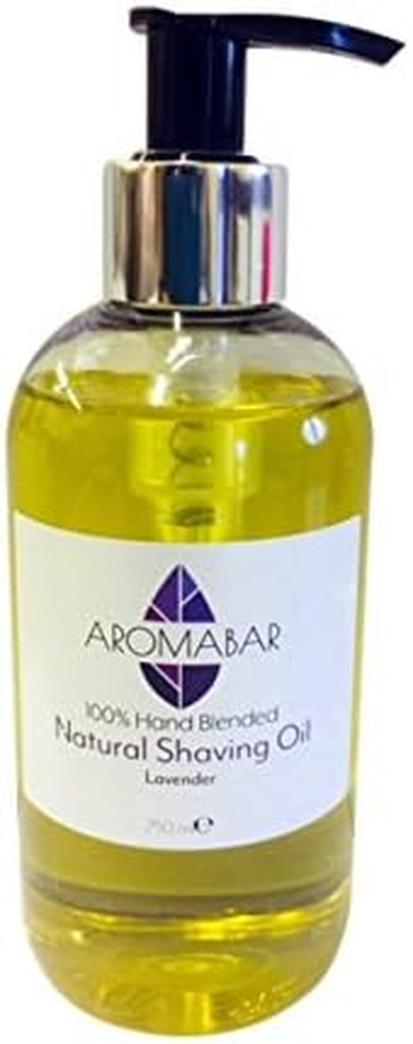 Natural Shaving Oil with Lavender Essential Oil 250Ml Pre Shave Oil 100% Pure with Pump Dispenser or Use as a Post Shave Moisturiser