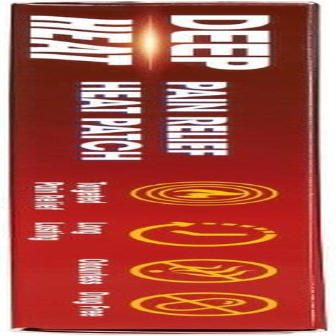 Pain Relief Heat Patch, Muscular Aches, Pains, Joint Stiffness (Pack of 4 Patches)