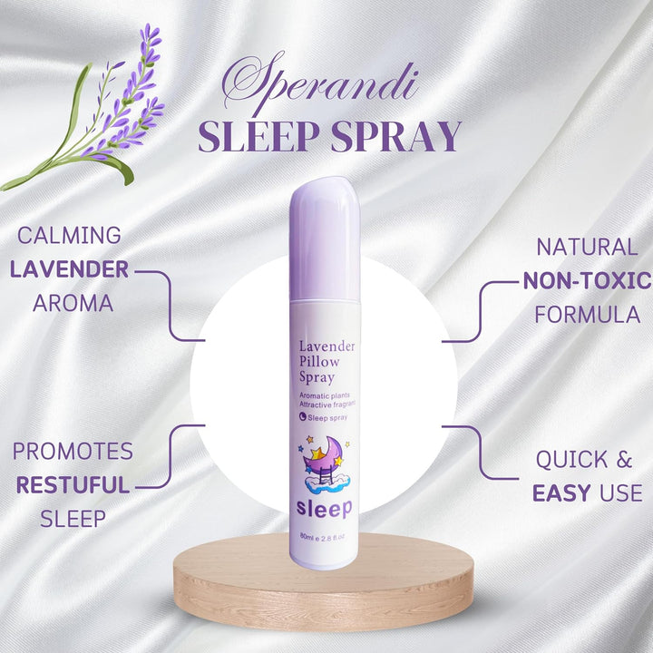 Sleep Spray with Lavender – Relaxing Pillow & Linen Mist for Deep Sleep – Calming Room Spray with Essential Oils – Natural Aromatherapy for Adults – 80Ml