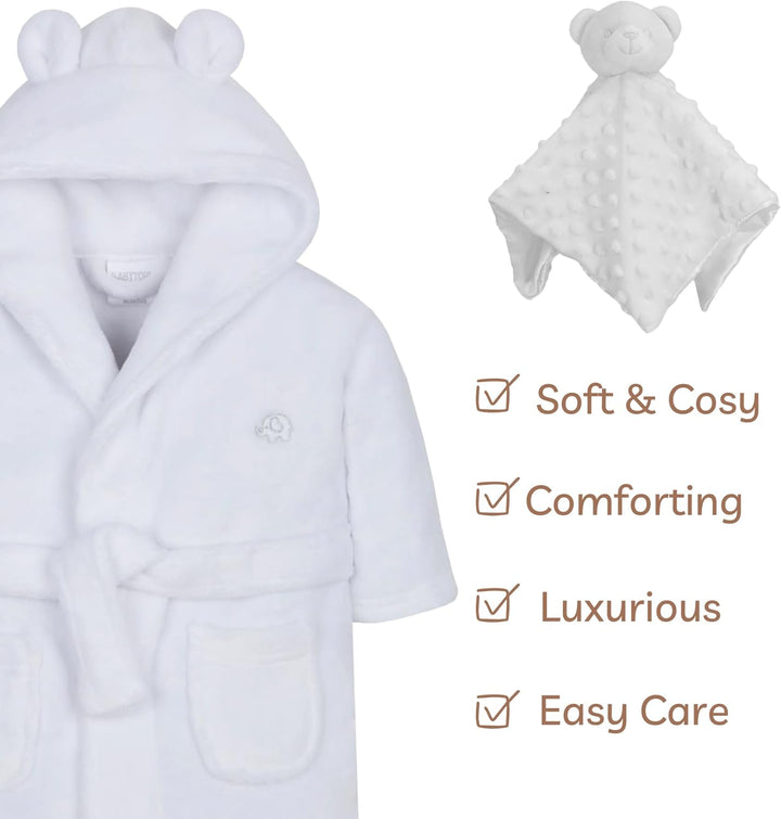 Baby Dressing Gown & Comforter Set - Newborn Baby Gift Set, Robe & Comforter for Baby Boys & Baby Girls, Gender Neutral Baby Gifts for Gender Reveal, Perfect for Baby Hamper