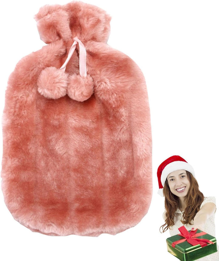 Water Bottle Softcover | 2 Liter Ultra Soft Faux Plush Hot Water Bottle Cover - Hot Water Bottle Covers Insulated Maintain Constant Temperature for Women Kids (Cover Sleeves Only)