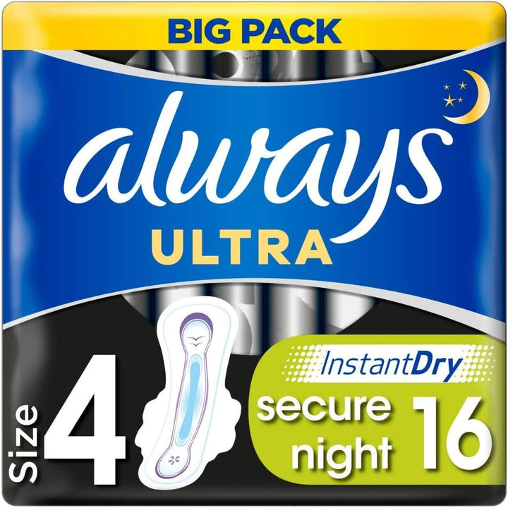 Ultra Sanitary Towels Long (Size 2) Wings X 24 Pads, Super Absorbent and Ultra Thin, for Menstrual Periods 24 X 4