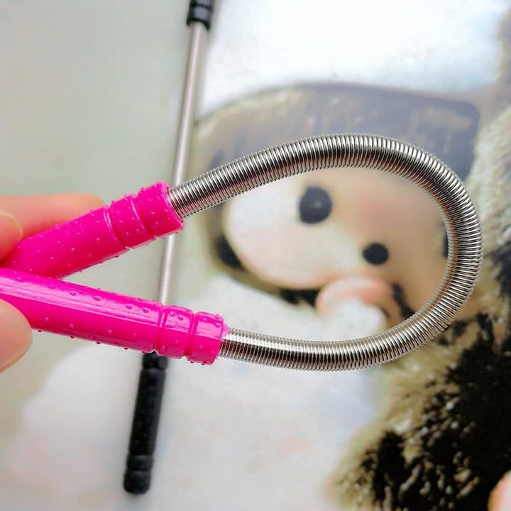 6Pcs Spring Facial Hair Removers Spring Eyebrow Face Epilators Eyebrow Threading Tools Threading Hair Removals for Women (Black and Pink)