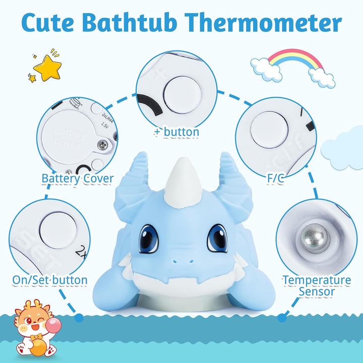 Baby Bath Thermometer Floating – Accurate Water Temperature in °C & °F for Newborns – Quick Read, Bpa-Free, Safe Bathtub Thermometer Toy for Infant Bathing