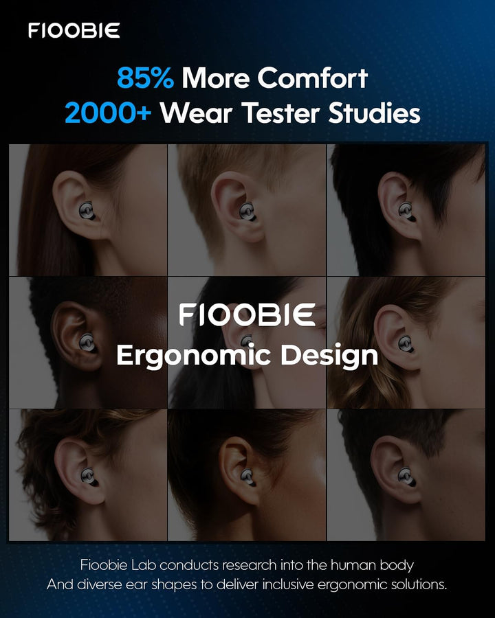 Ear Plugs for Sleep - Lab-Certified Noise Cancelling Earplugs for Deep Focus, Travel, Sensitivity | Comfortable & Reusable Silicone | 46 Db Hearing Protection