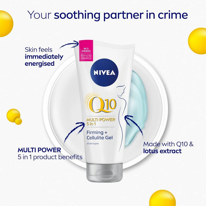 Q10 Firming + Good-Bye Cellulite Gel Cream, 200Ml, anti Cellulite Cream with Lotus Extract and Co-Enzyme Q10, Noticeable Results in 3 Weeks