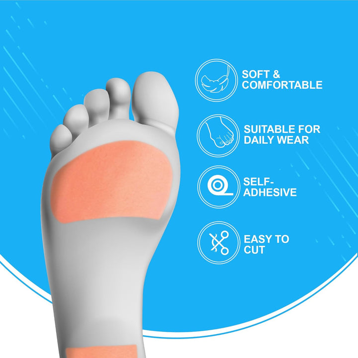 Moleskin Comfort Padding Tape for Feet 7Cm X 40Cm - Box of 3