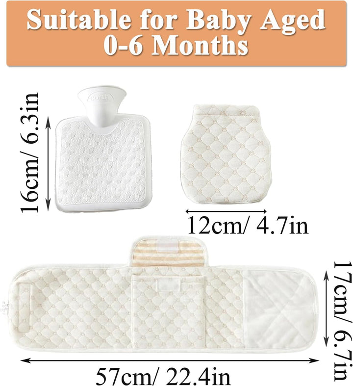 Colic Relief for Newborns and Infants Gas Relief Belly Wrap Baby Swaddling Belt with Soothing Warmth Baby Hot Water Bottle with Belt for Colic Pain Relief Tummy Wrap for Upset Stomach