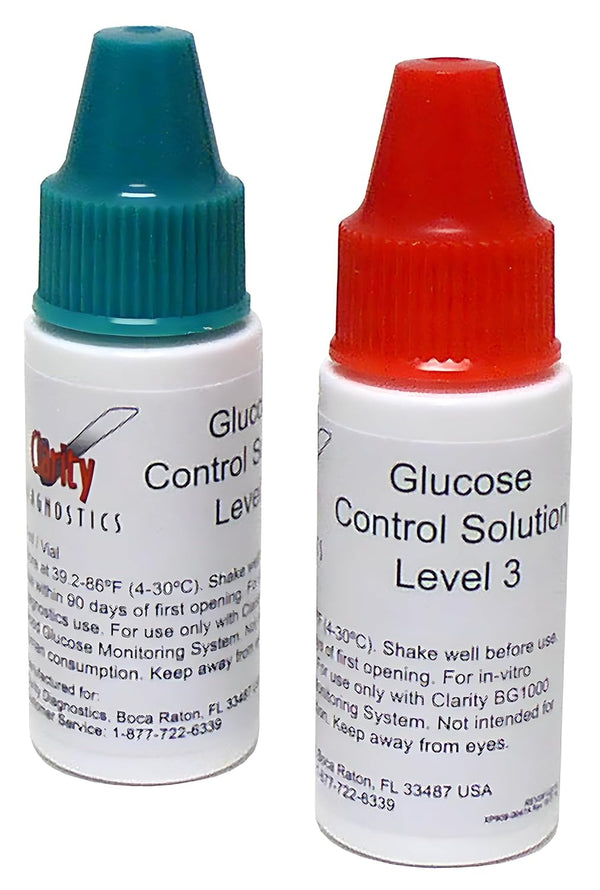 BG1000 Glucose Control Set, 1 Vial of Normal, 1 Vial of High Controls