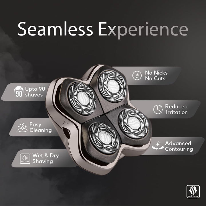 Forte Pro 4 Head Replacement Blade - for Pitbull, Palm & Butterfly Kiss Shavers - Beard Grooming, Body Shaving & Bald Head Razor Blade