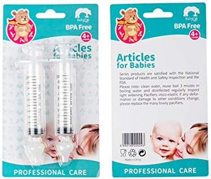 Professional Baby Nasal Irrigator Portable Infant Nose Cleaner Rinsing Device Fast All Natural Relief-Nasal Irrigation/Nasal Spray/Nasal Hygiene (2 Pièces)