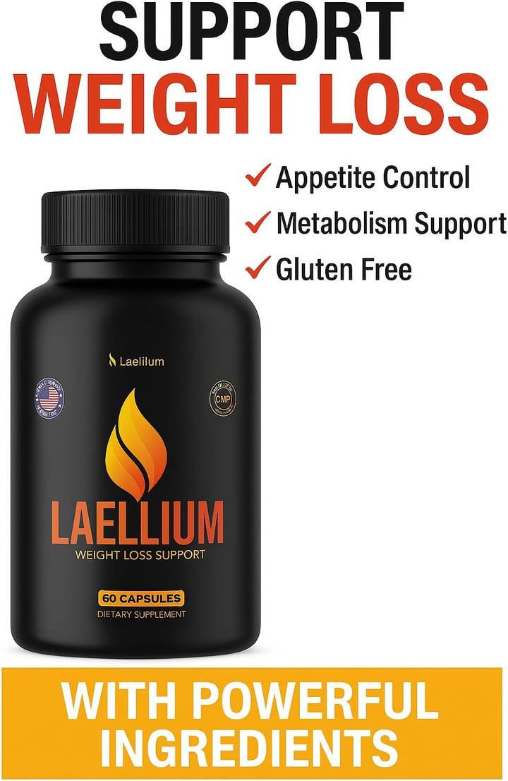 Laellium - Weight Management Capsules - Natural Ingredients - 60 Capsules/