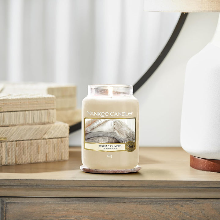 Scented Candle | Warm Cashmere Large Jar | Long Burning Candles: up to 150 Hours | Perfect Gifts for Women