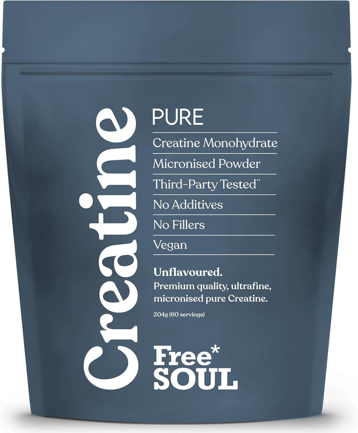 Creatine Monohydrate Powder | 100% Pure Micronised Creatine Monohydrate | Easily Dissolves | Unflavoured | Vegan | Lab-Tested | 60 Servings |