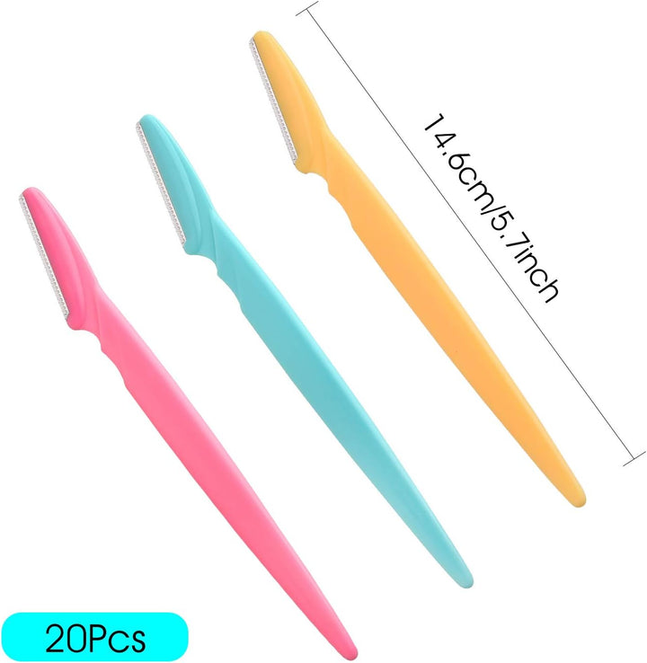 20Pieces Eyebrow Razor Face Razor Shaper for Precisely Triming and Shaping Facial Hair Women'S Trimmer Shaving Grooming Kit