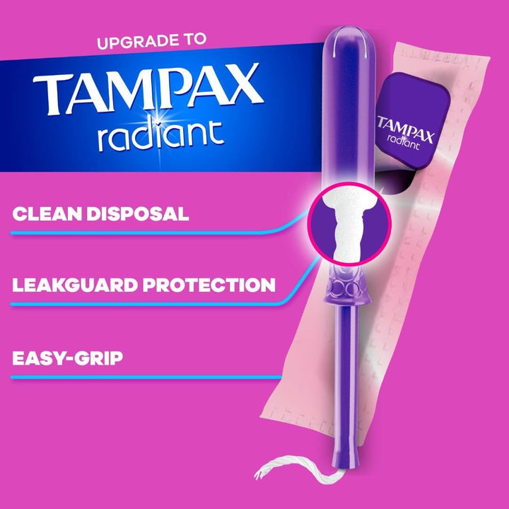 Pearl Tampons Multipack, Regular/Super Absorbency, with Leakguard Braid, Unscented, 34 Count