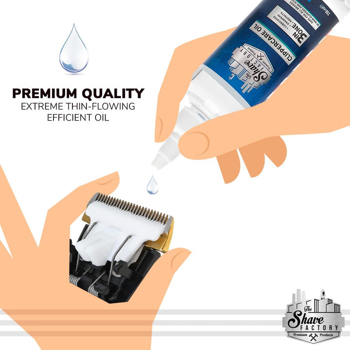 Clipper Oil 3-IN-ONE 150 Ml | Multi Purpose Machine Oil | Care for Your Hair Trimmer | Precision Drip Application, Cleans, Lubricates, and Prevents Rust, Stops Squeaks