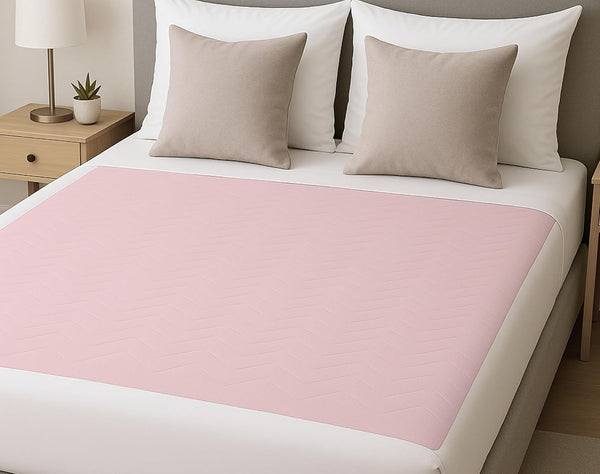 2 X  Washable Bed Pad with Tucks | for Double Bed | 85 X 115Cm | Waterproof & Reusable Incontinence Underpad for Adults, Children & Pets | Soft, Durable, and Absorbent Bed Pad