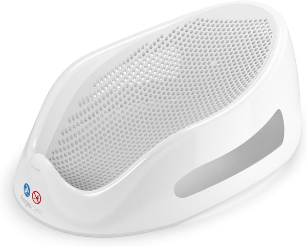 Soft Touch Baby Bath Support -Grey- Water Level Indicator, Non-Slip, Comfortable & Safe for Newborns & Infants up to 6 Months