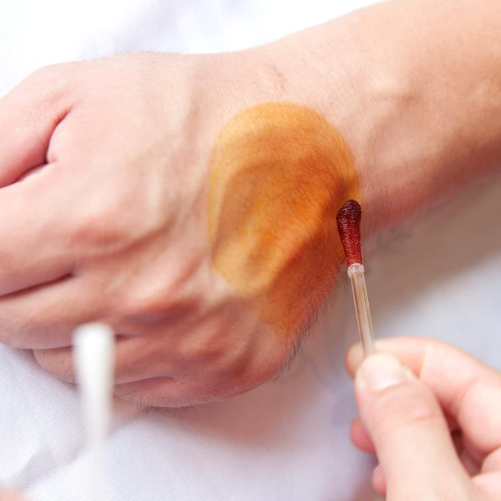 100 Pieces Disposable Iodine Cotton Swabs, Iodine for Wounds Cotton Swabs, Portable Individually Wrapped Medical Cotton Buds for Nasal Ears Bruise, Emergency Wound Care