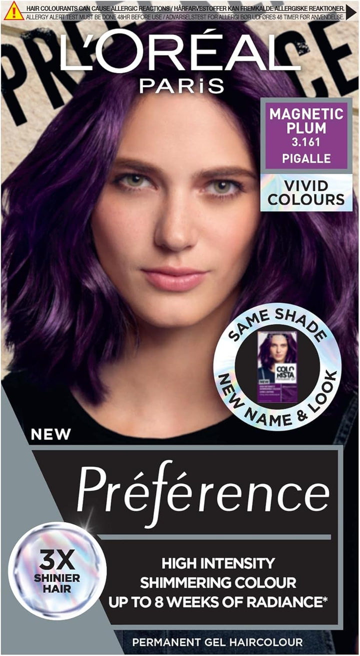 Paris Permanent Hair Colour, Long-Lasting Shine and Intense Colour, for up to 8 Weeks, Preference Vivids (Colorista), Bright Red 8.624, X1 Pack