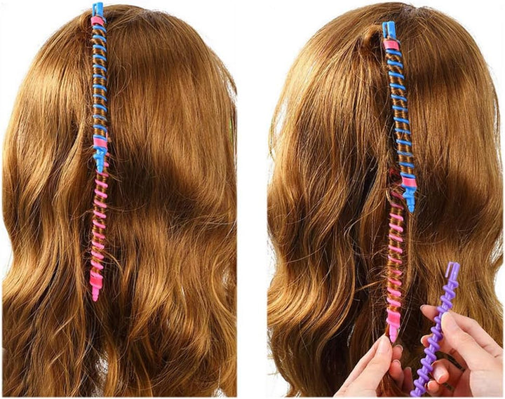 26 Pieces 6Inch Spiral Hair Perm Rod Colorful Plastic Long/Medium Hair Barber Hairdressing Styling Curling Perm Rod No Heat Hair Curlers for Women Girls