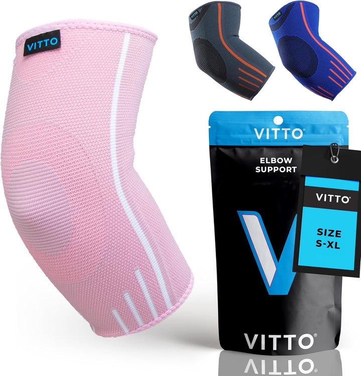 Tennis Elbow Support Strap - Compression Brace for Tendonitis, Arthritis, Injury - Elbow Support for Men & Women, Golfers Elbow (Adjustable Strap, Single)