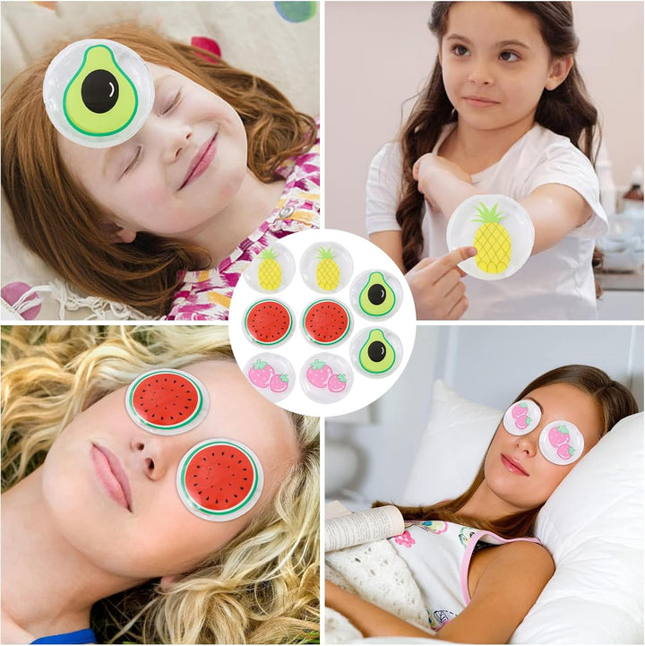 8 Pcs Mini Ice Packs, Reusable Bump for Kids, 7Cm/2.8In Small Ice Packs, for Kids, Headache, Tired Eyes, Wisdom Teeth, Breastfeeding