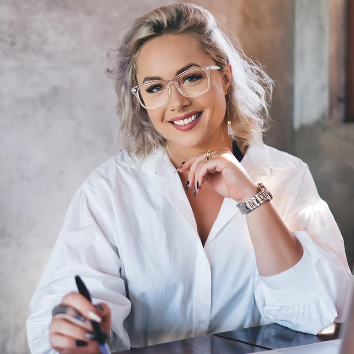 Reading Glasses for Women Blue Light Blocking Glasses Filter UV Square Readers Glasses for Men and Women 3 Pack Reader +1.50