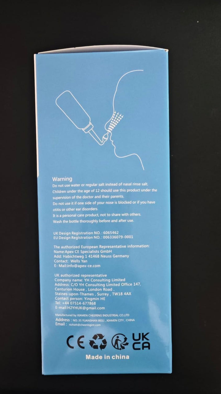 𝙎𝙞𝙣𝙪𝙨 𝙍𝙞𝙣𝙨𝙚 - 80 X Sinus Rinse Mix + 1X Nasal Wash Bottle (300Ml), Nasal Rinse Sachets Kit, Neti Pot Salt, Nasal Irrigation,Nasal Douche,Sinus Relief,Neti-Pot