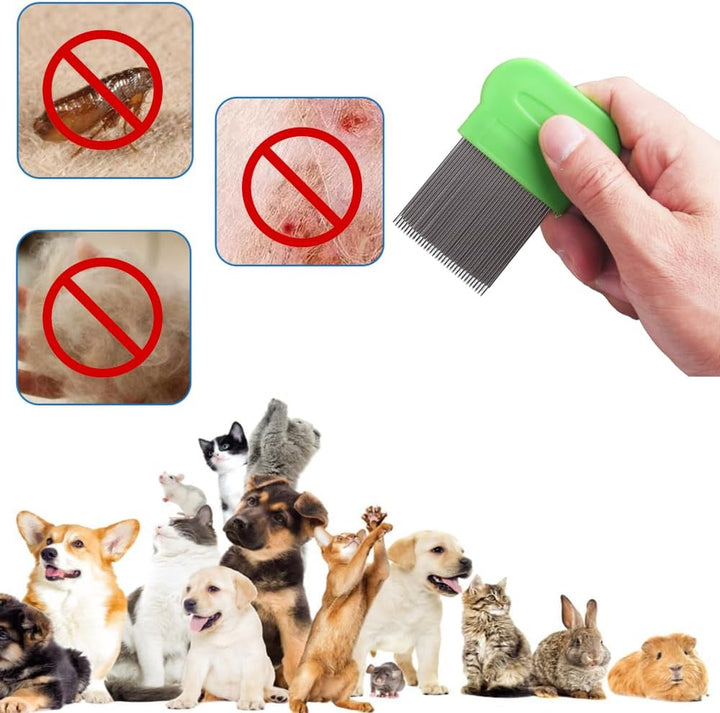 4 Pcs Lice Comb, Stainless Steel Tooth Comb, Lice Removal Combs