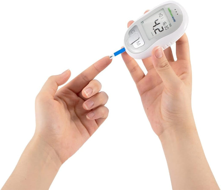 Diabetes Test Strips for Blood Glucose Monitor 100 X Strips & 100 X Lancets, Glucose Test Strips, Blood Lancets for UK Diabetics No Coding Needed