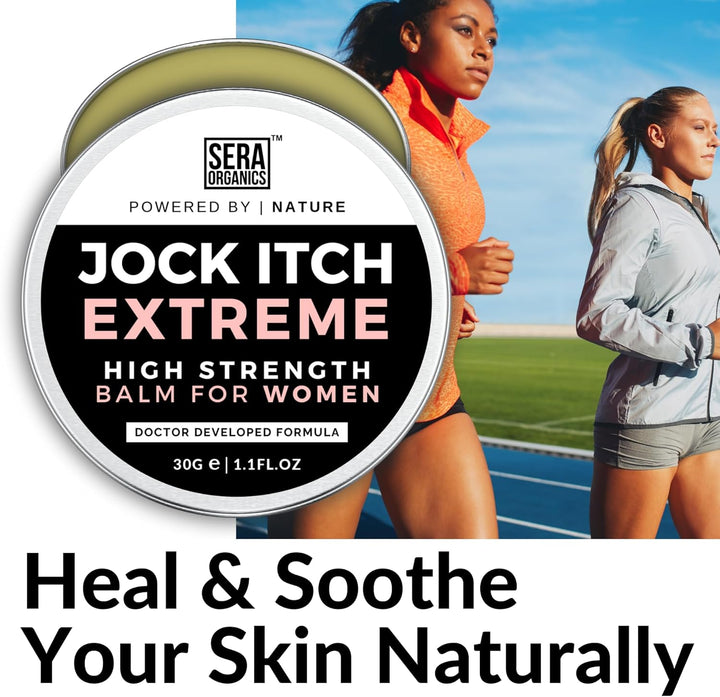 Jock Itch Treatment for Women - Antifungal Cream, Skin Jock Itch Treatment anti Fungal Soothing Cream - Maximum Strength - Made in the UK - All Natural (30Ml) by