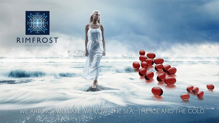 RIMFROST® Antarctic Krill Oil | Ultra Rich Omega-3 Including DHA/EPA Phospholipids & Astaxanthin | 120 Softgel Capsules | Fast Absorption & Highly Efficient | No Aftertaste | Sustainable