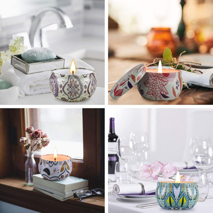 Candles-Scented Candles Gifts for Women,9 Pack Soy Wax Candle Set for Female Friend-Long Burning Aromatherapy Tin Candles for Birthday,Mother,Eid,Anniversary