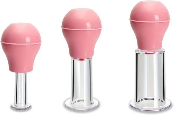 3Pcs Facial Cupping Set, 3 Sizes Silicone Facial Cupping Set for Face, Neck, Back, Eyes Massage Vacuum Cup Suction